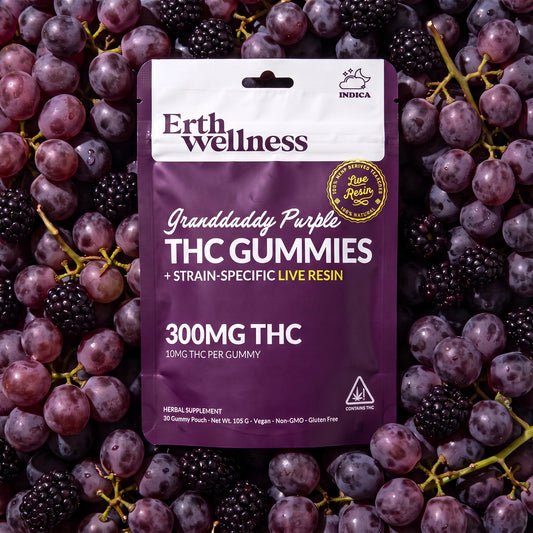 Erth Wellness THC Gummies – Granddaddy Purple (Calming)