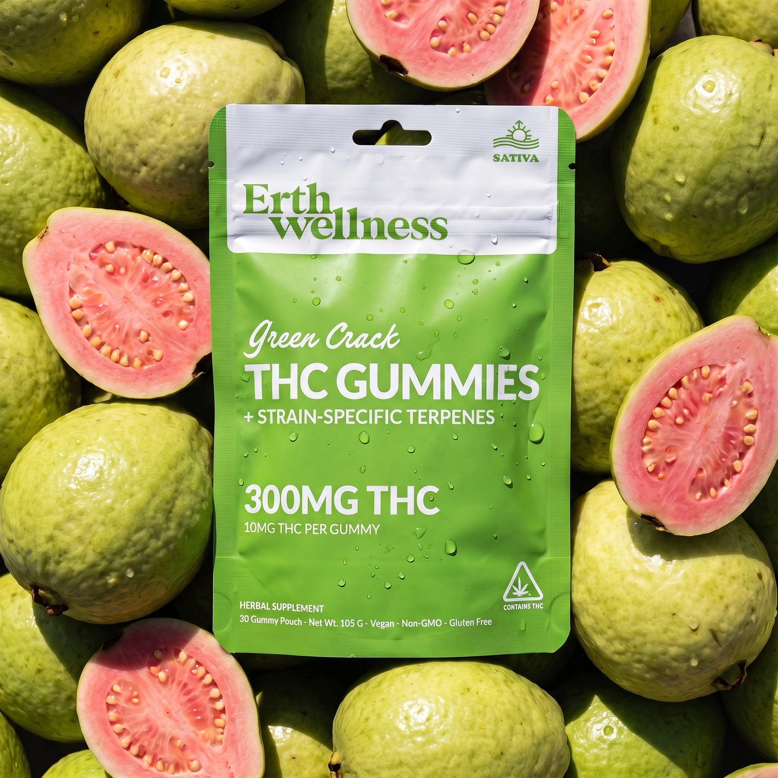 Erth Wellness THC Gummies – Green Crack (Energized)