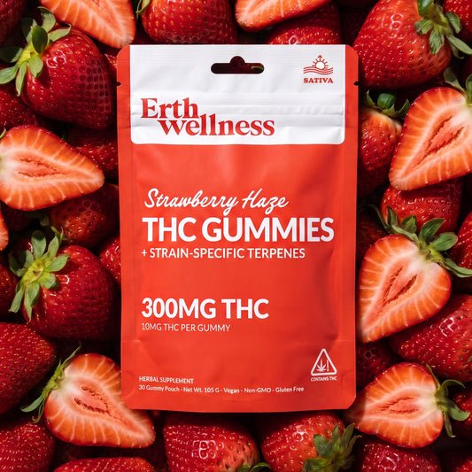 Erth Wellness THC Gummies – Strawberry Haze (Focus)