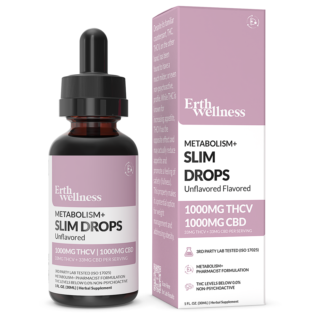 Erth Wellness Metabolism+ SLIM DROPS (1000mg THCV : 1000mg CBD)