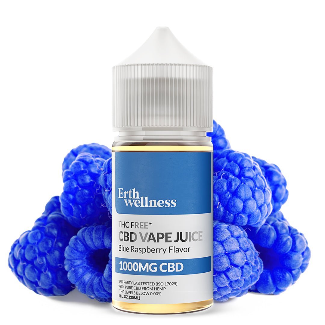 Erth Wellness CBD Vape Juice – Blue Raspberry (1000mg)