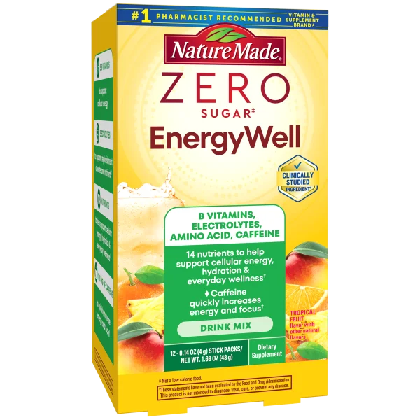Nature Made Zero Sugar‡ EnergyWell Drink Mix