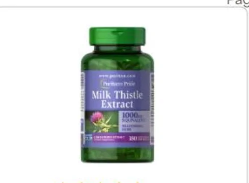 Puritan's Pride Milk Thistle 250 mg 4:1 Extract