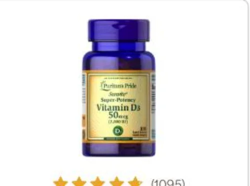 Puritan's Pride Vitamin D3 50 mcg (2000 IU)